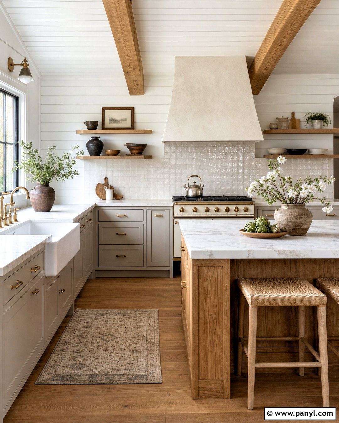 Light Grey And White Farmhouse Kitchen - 20 light grey and white kitchen ideas