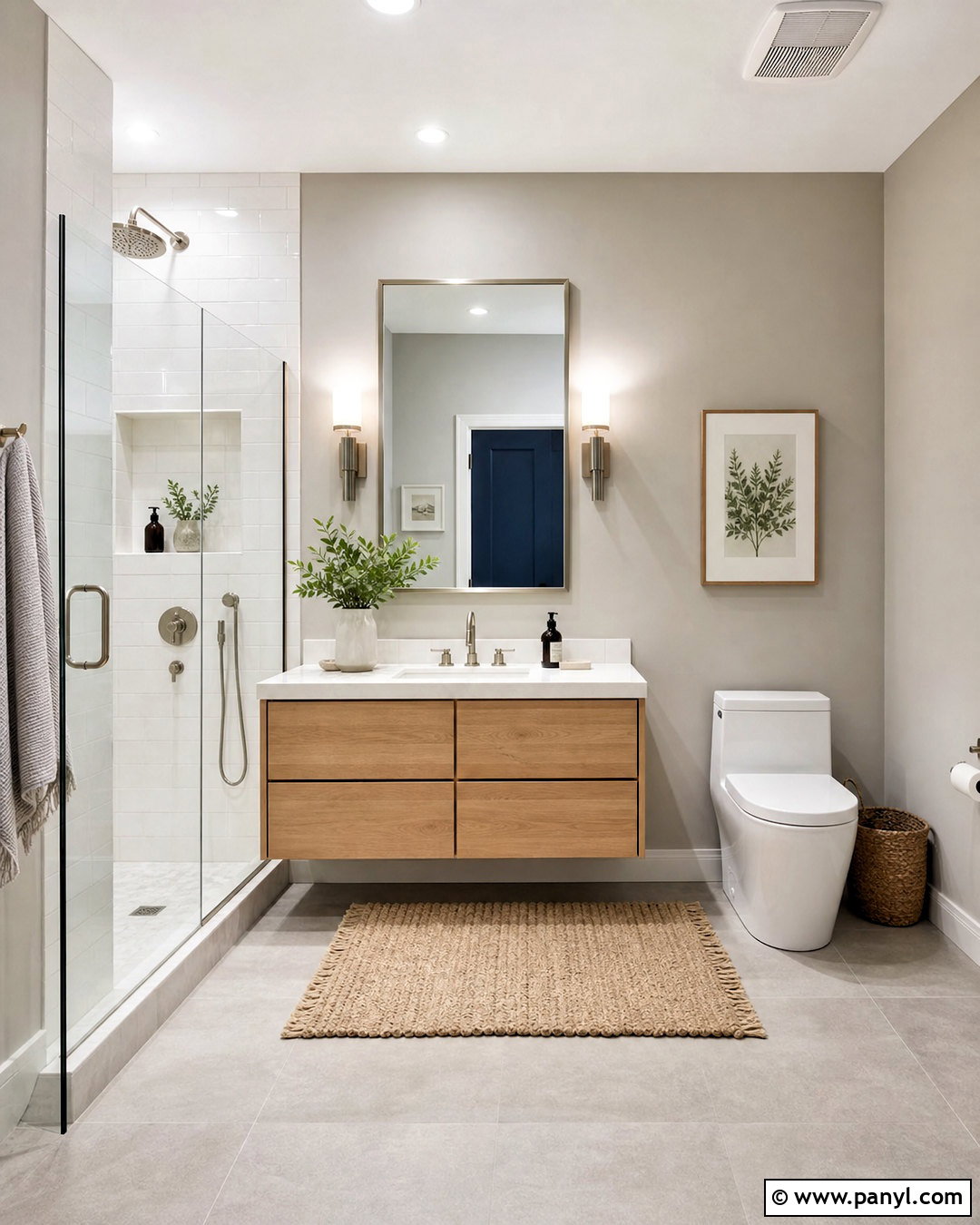 Light Grey And White Restroom - 20 grey restroom ideas