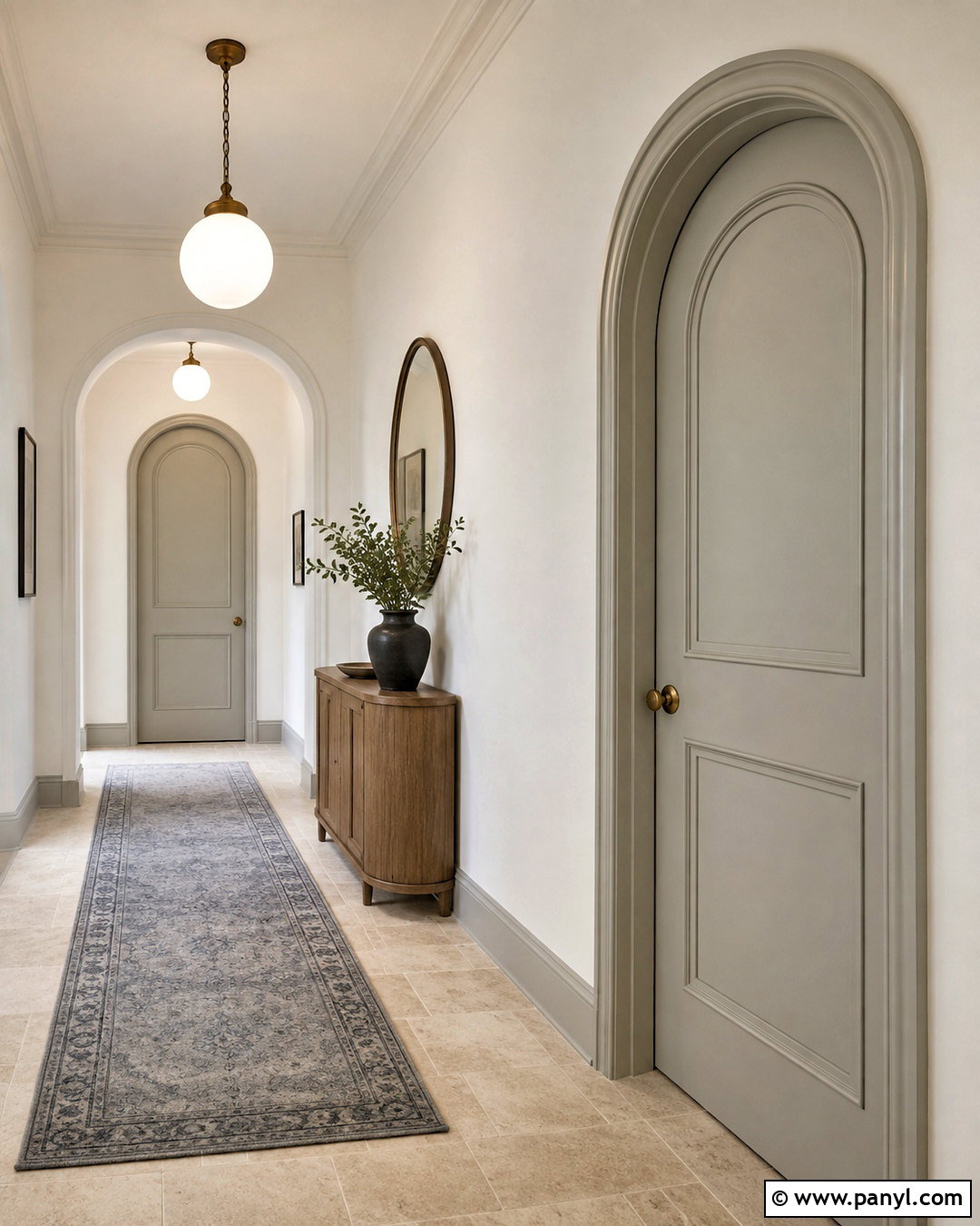 Light Grey Arched Doors - 20 light grey doors interior ideas