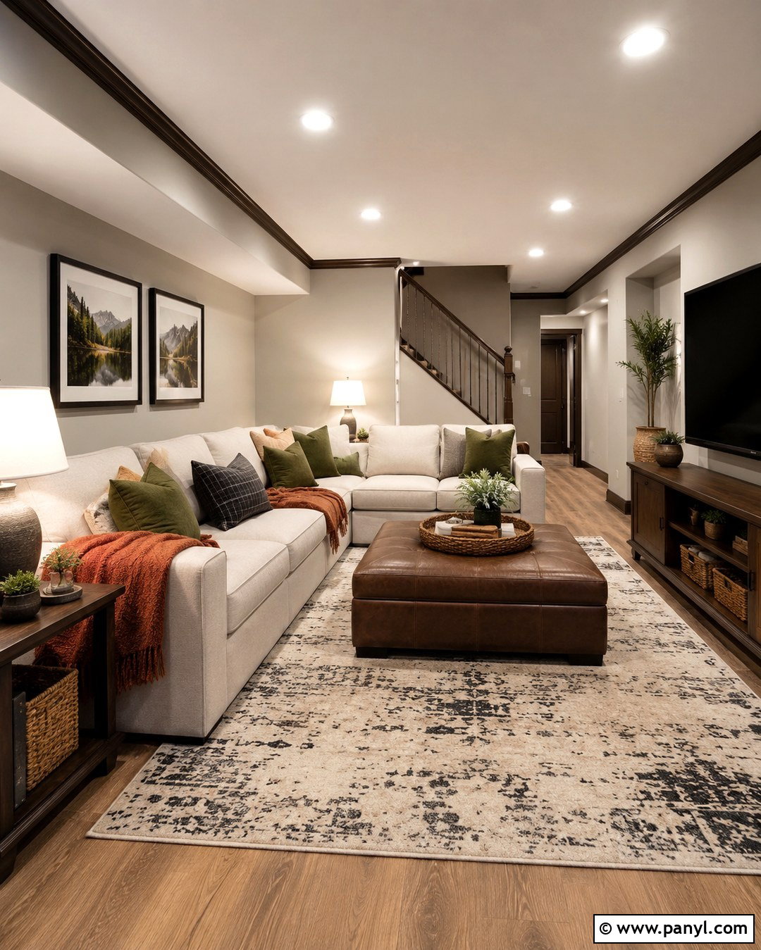 Light Grey Basement With Brown Trim - 20 Light Grey Walls With Brown Trim Ideas