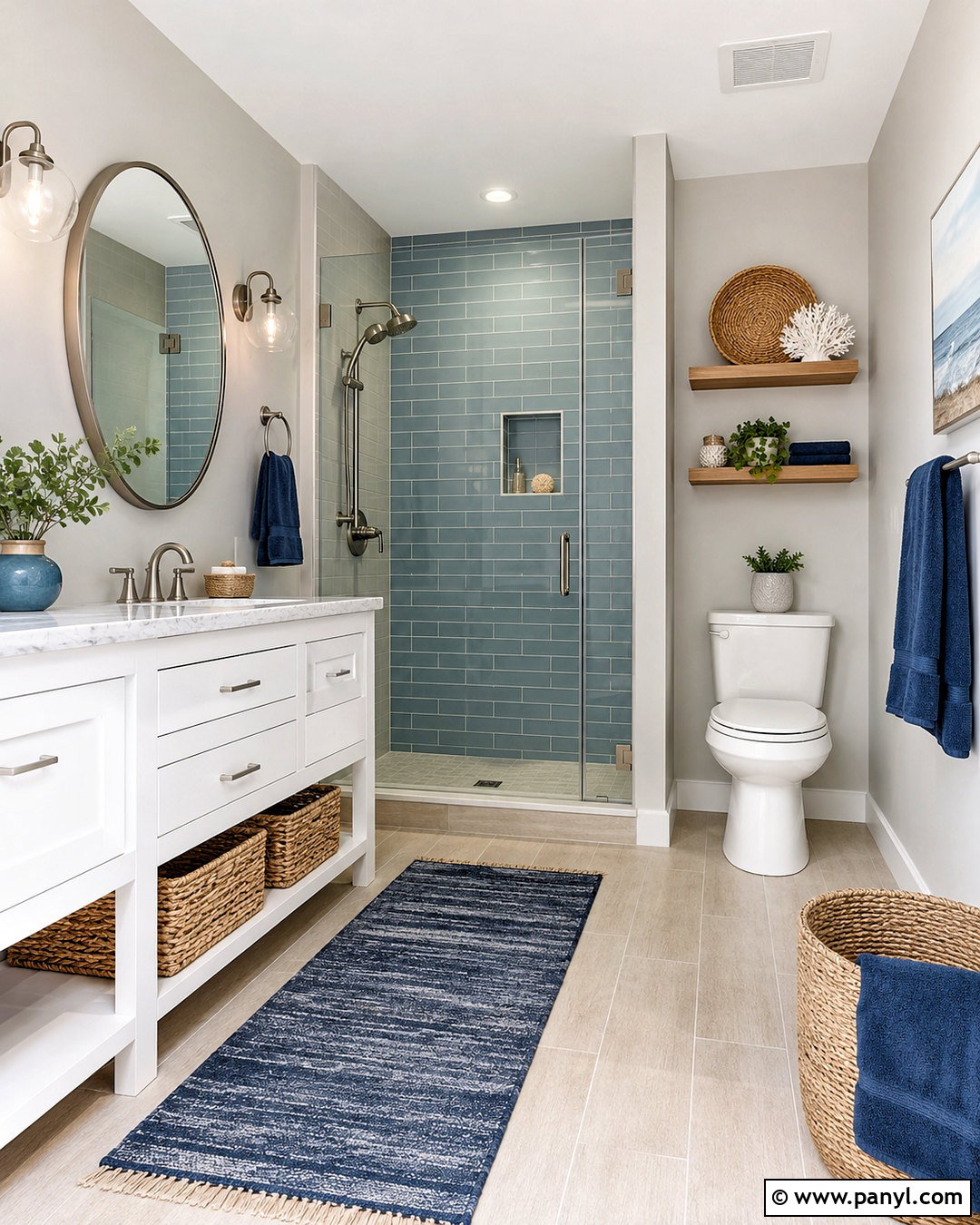 Light Grey Bathroom With Blue Accents - 20 light grey bathroom ideas