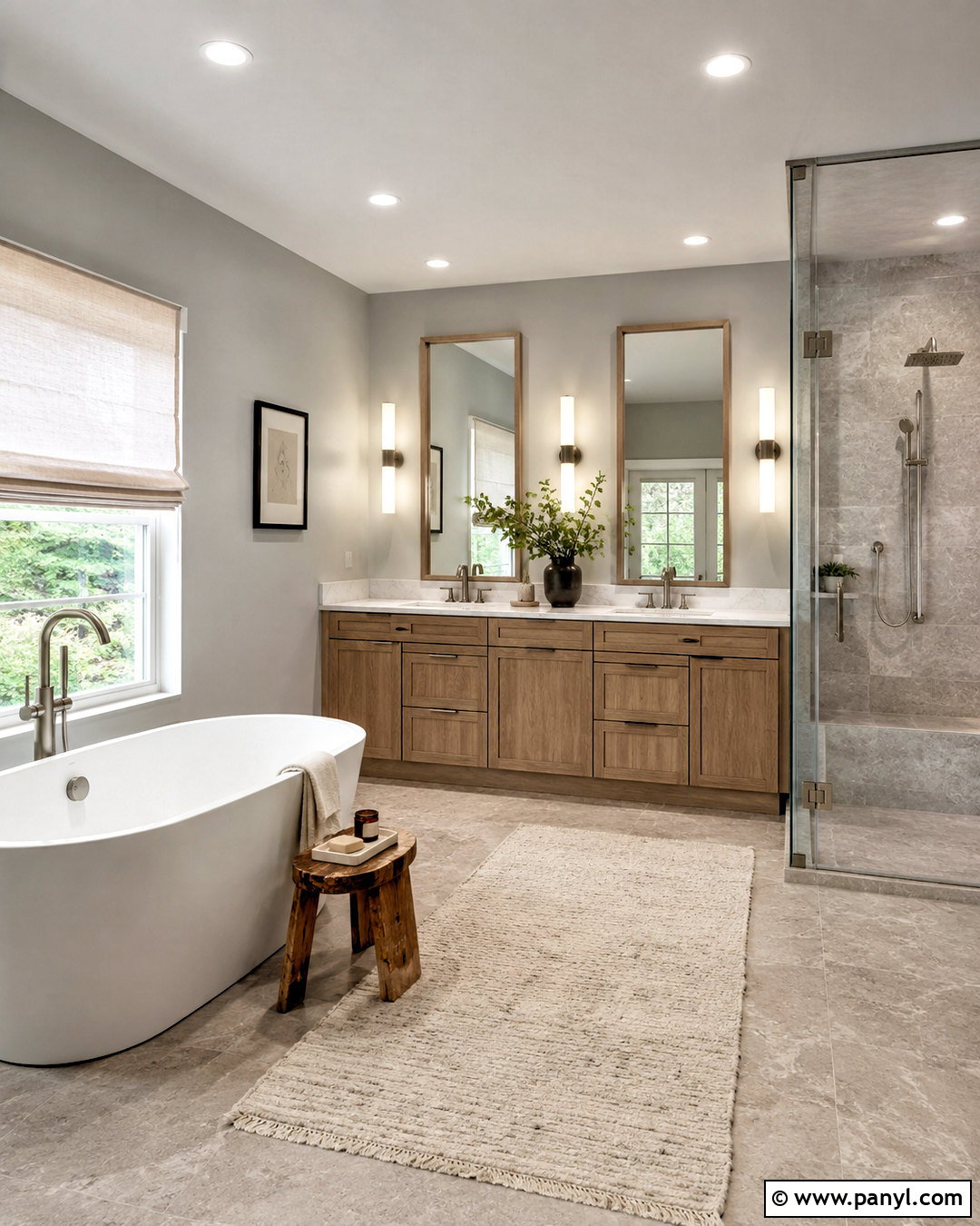 Light Grey Bathroom With Freestanding Tub - 20 light grey bathroom ideas