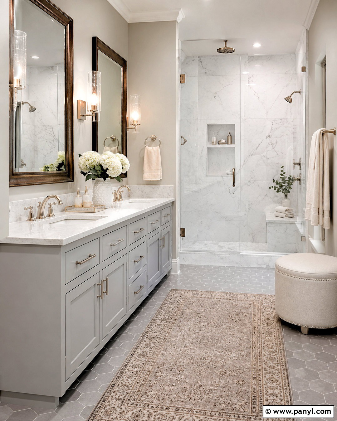 Light Grey Bathroom With Marble - 20 light grey bathroom ideas