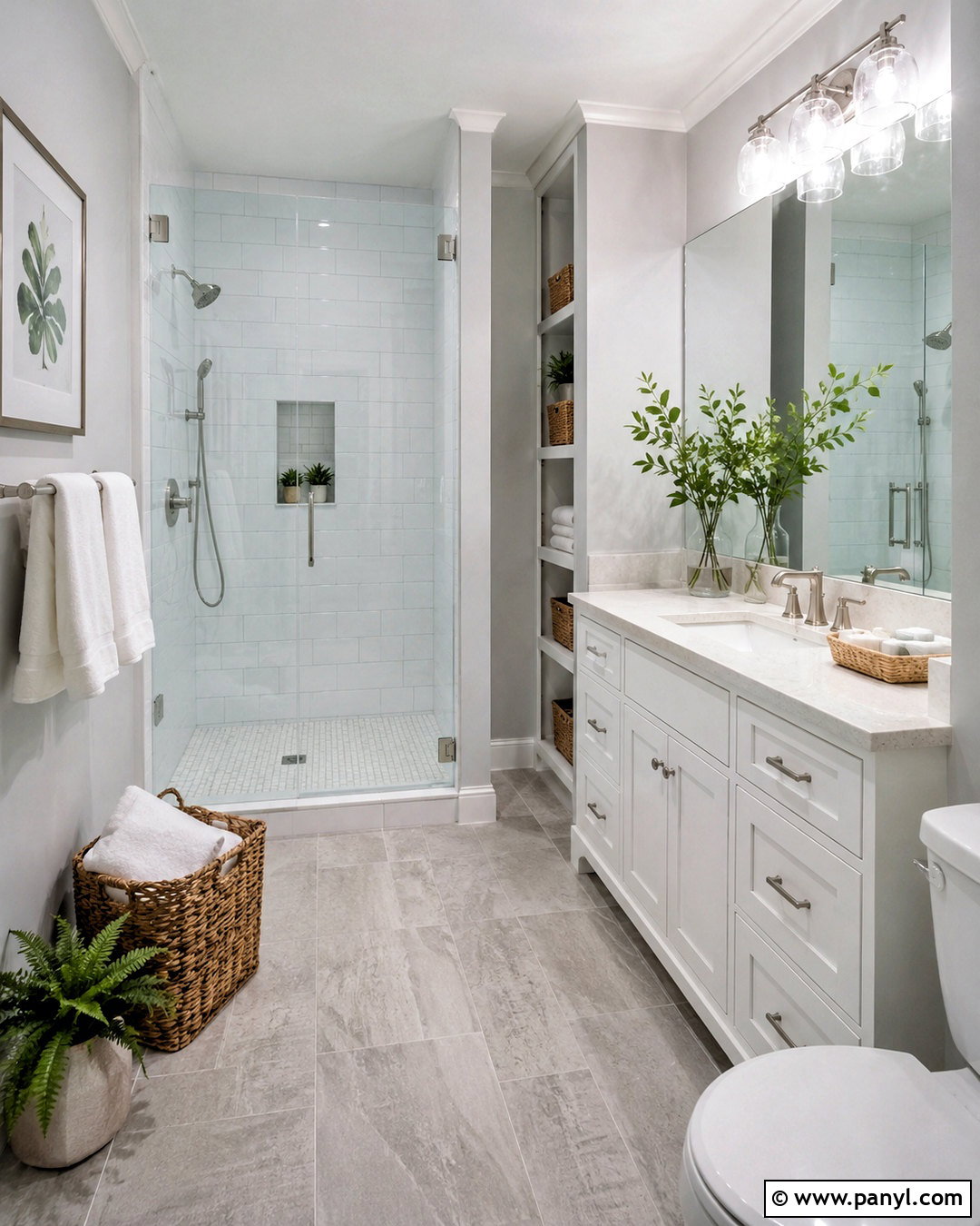 Light Grey Bathroom With White Tile - 20 light grey bathroom ideas