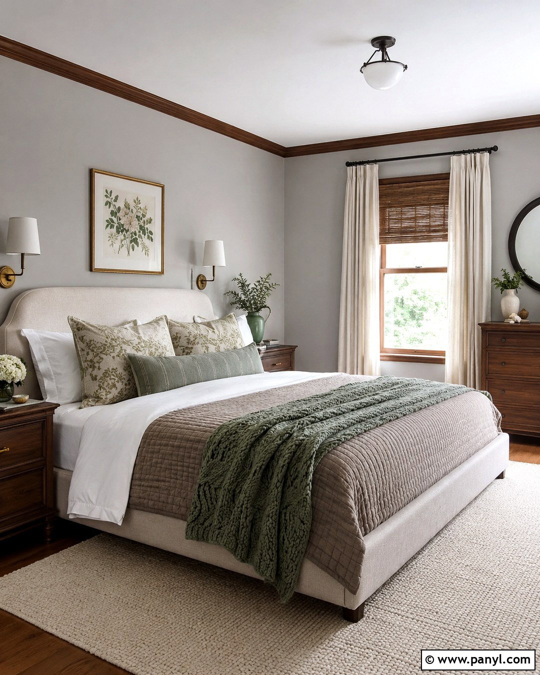 Light Grey Bedroom With Brown Trim - 20 Light Grey Walls With Brown Trim Ideas
