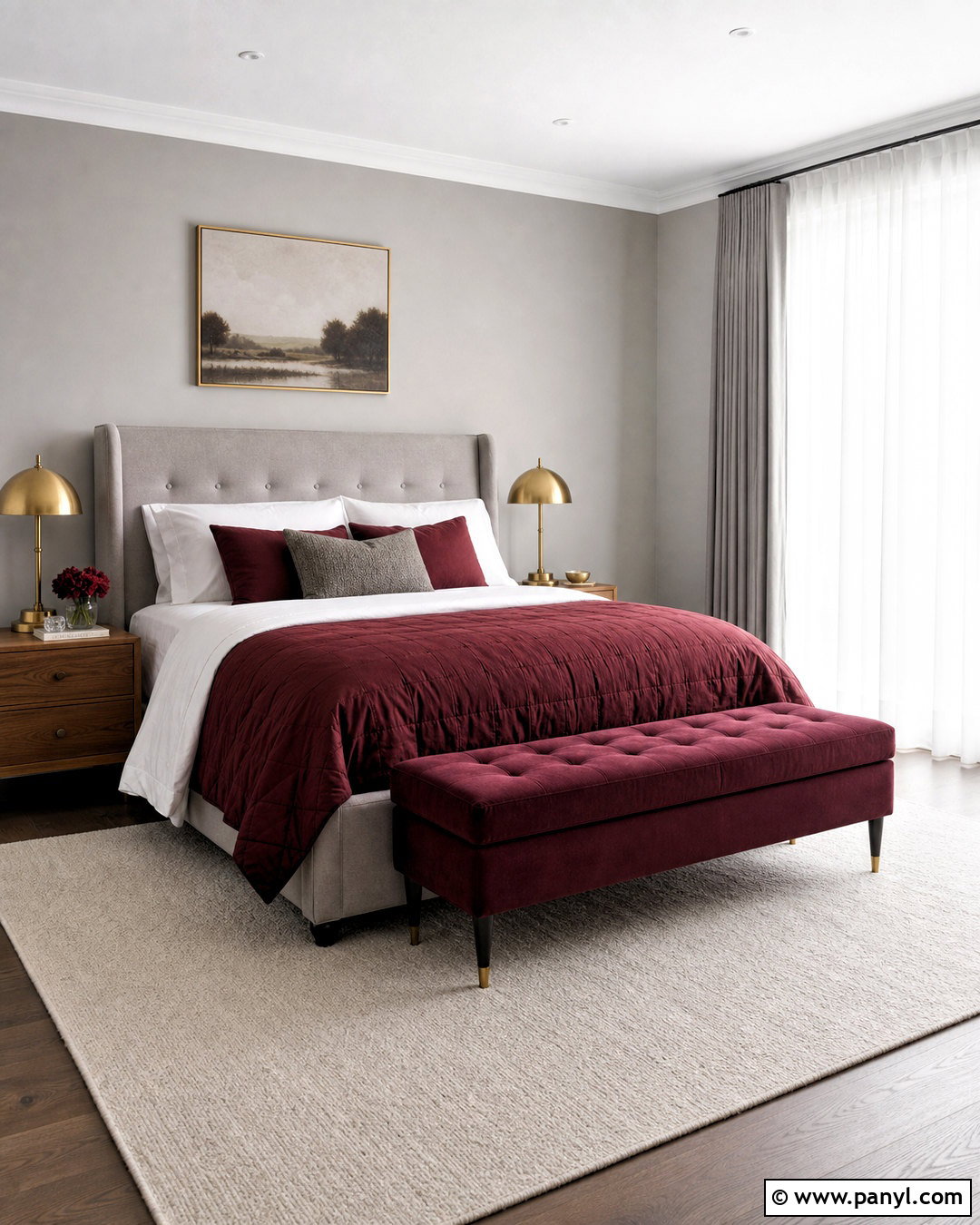 20 Grey and Burgundy Bedroom Ideas for a Stylish Retreat