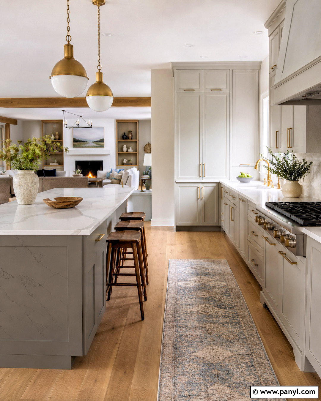 Light Grey Cabinets In An Open Plan Kitchen - 20 light grey cabinets kitchen ideas