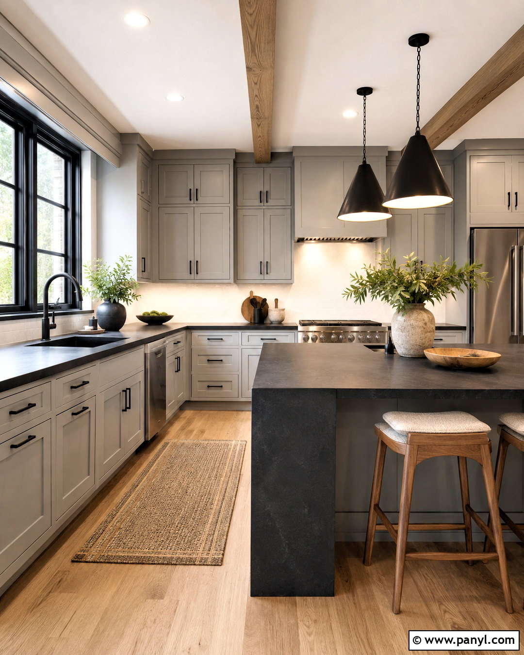 Light Grey Cabinets With Black Countertops - 20 light grey cabinets kitchen ideas