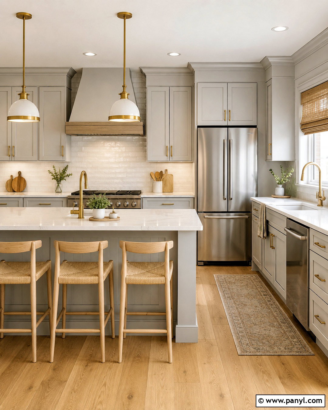 Light Grey Cabinets With Brass Hardware - 20 light grey cabinets kitchen ideas