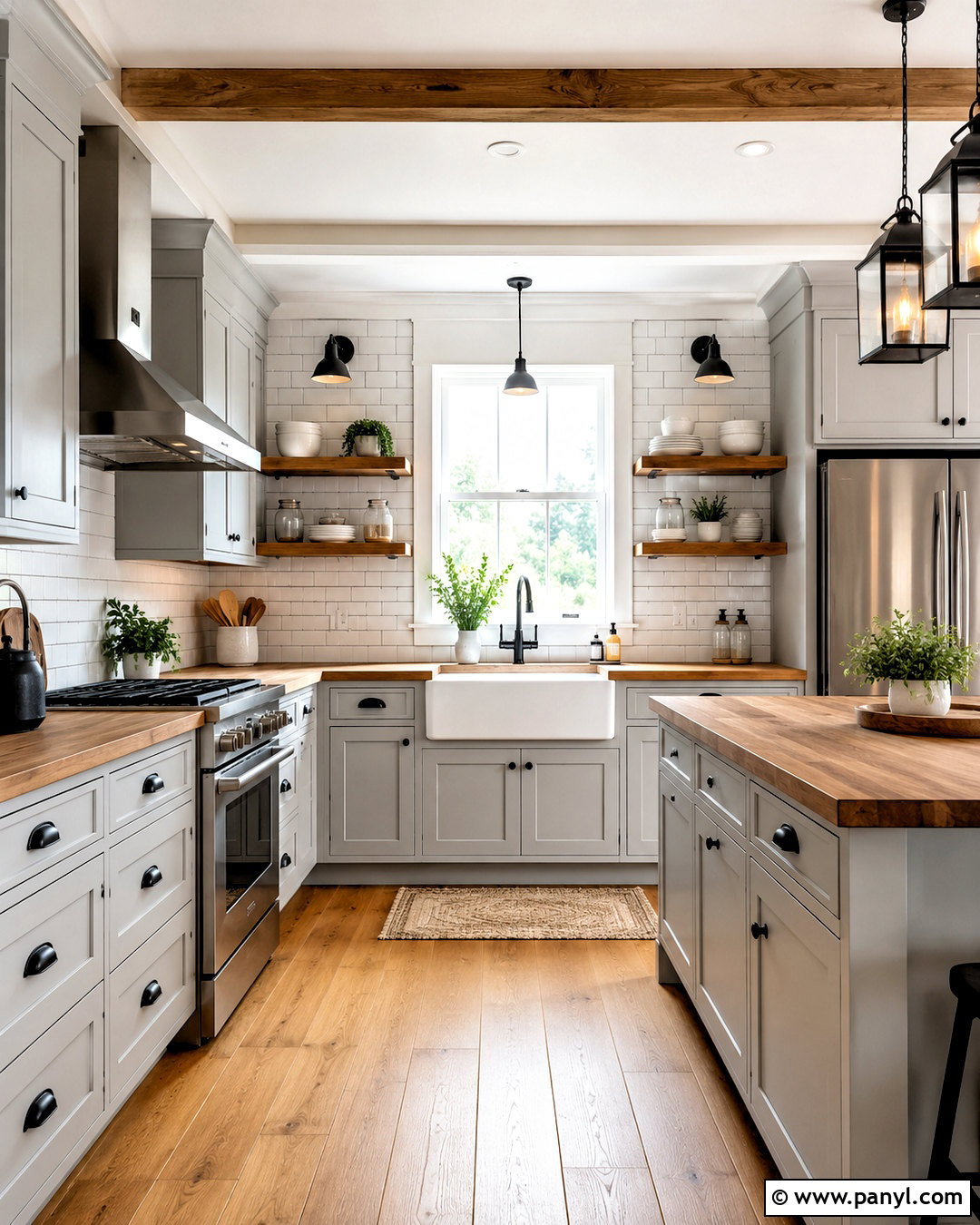Light Grey Cabinets With Butcher Block Countertops - 20 light grey cabinets kitchen ideas