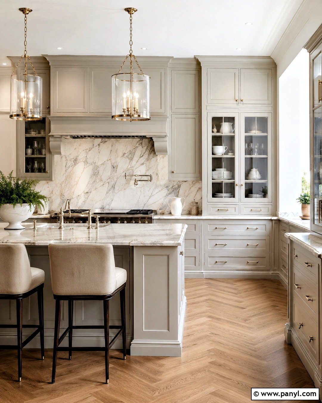 Light Grey Cabinets With Marble Backsplash - 20 light grey cabinets kitchen ideas