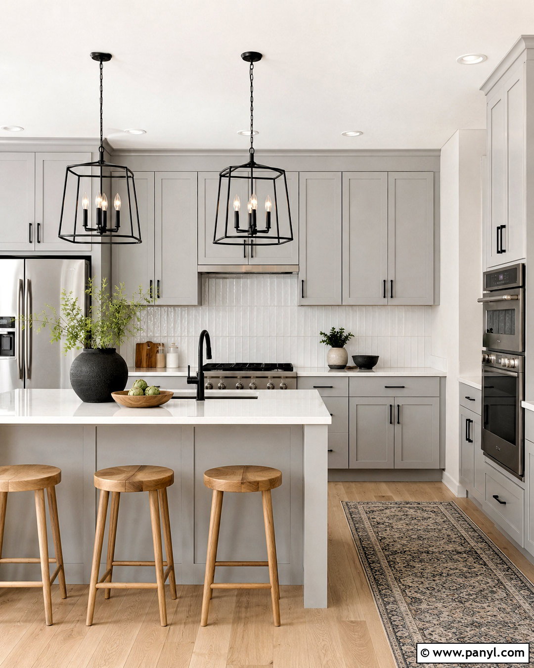 Light Grey Cabinets With Matte Black Hardware - 20 light grey cabinets kitchen ideas