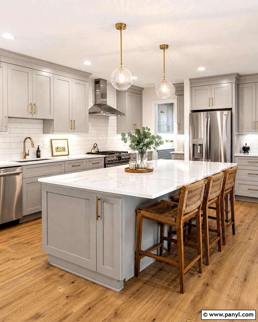 Light Grey Cabinets With White Quartz Countertops - 20 light grey cabinets kitchen ideas