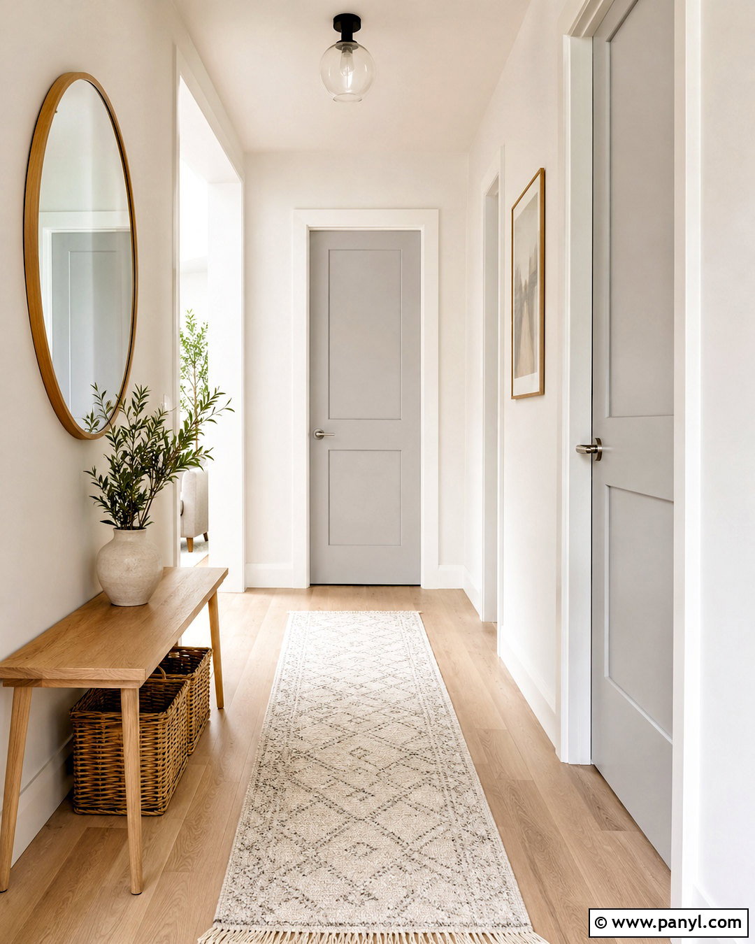Light Grey Doors With Natural Wood Floors - 20 light grey doors interior ideas