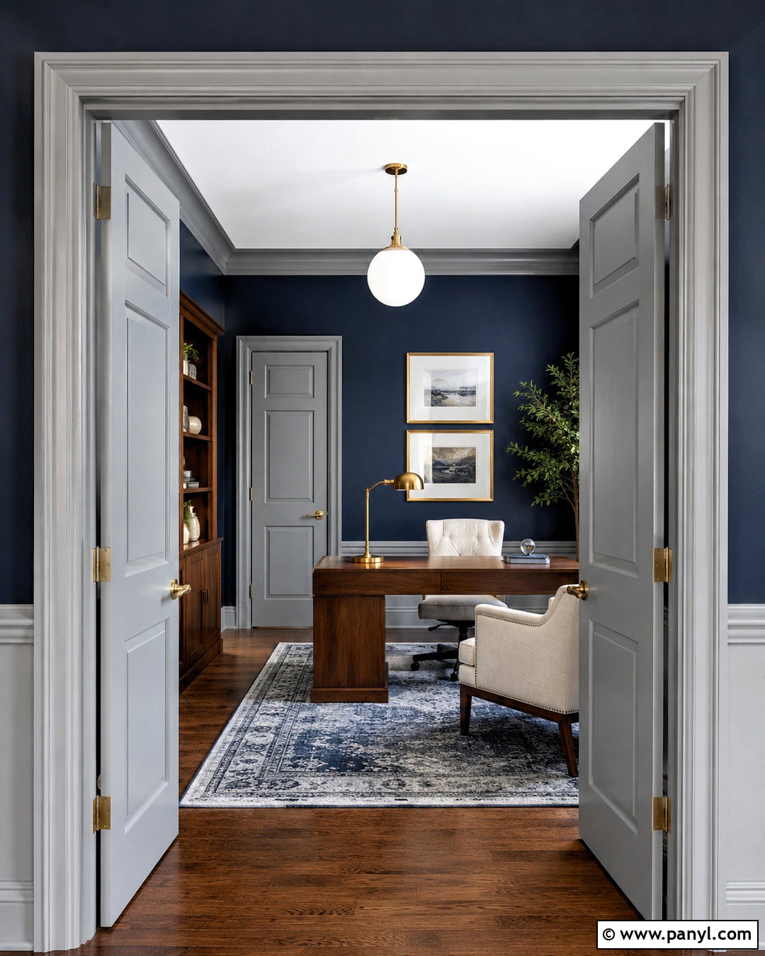 Light Grey Doors With Navy Blue Walls - 20 light grey doors interior ideas