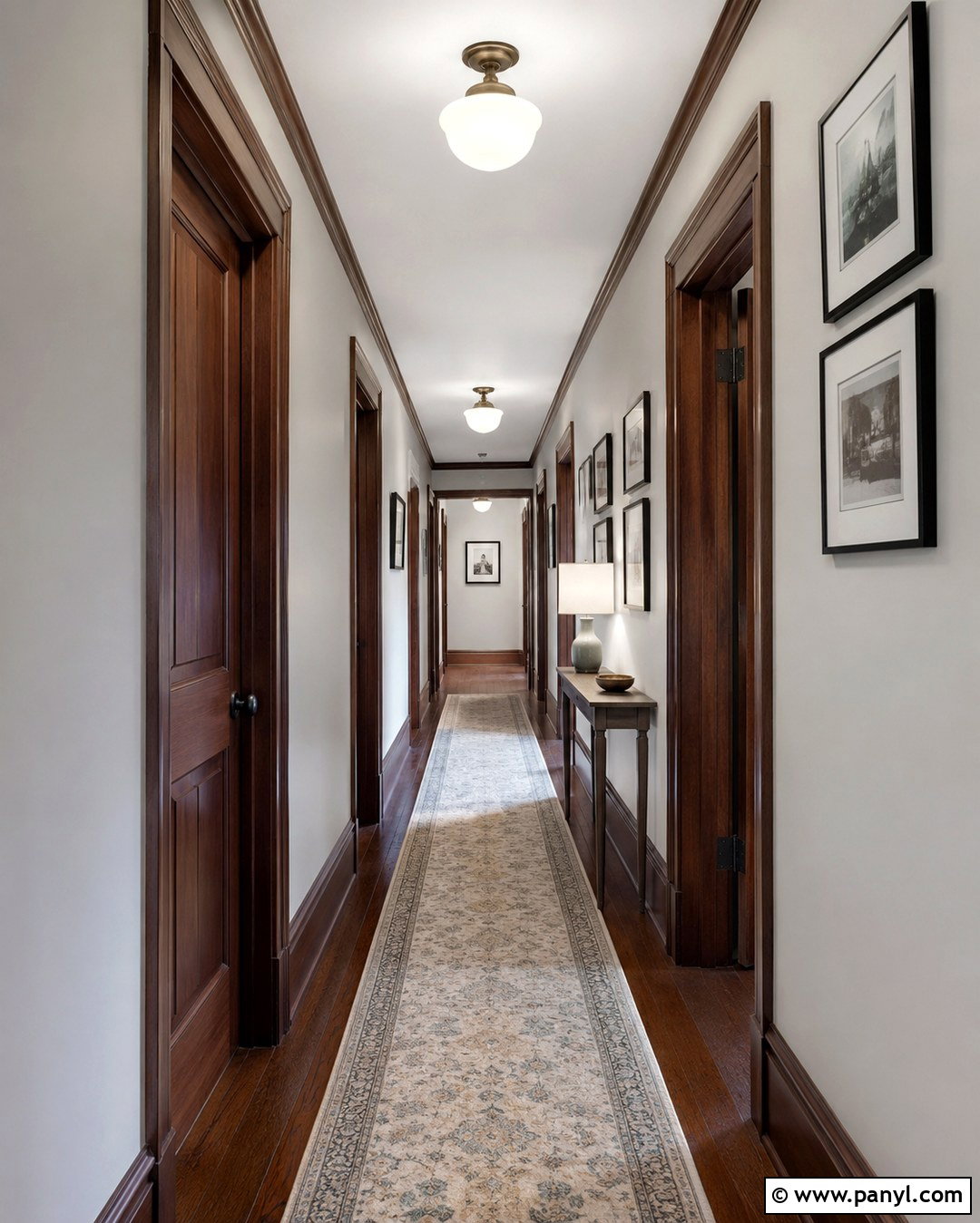 Light Grey Hallway With Brown Trim - 20 Light Grey Walls With Brown Trim Ideas