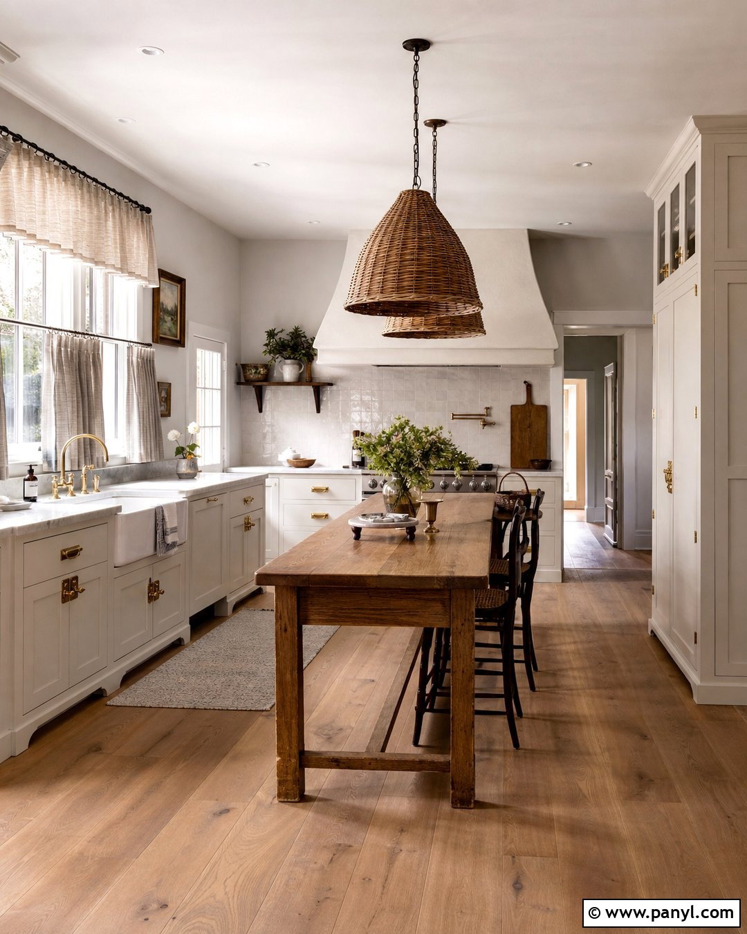 Light Grey Kitchen Walls In A Farmhouse Kitchen - 30 light grey kitchen walls