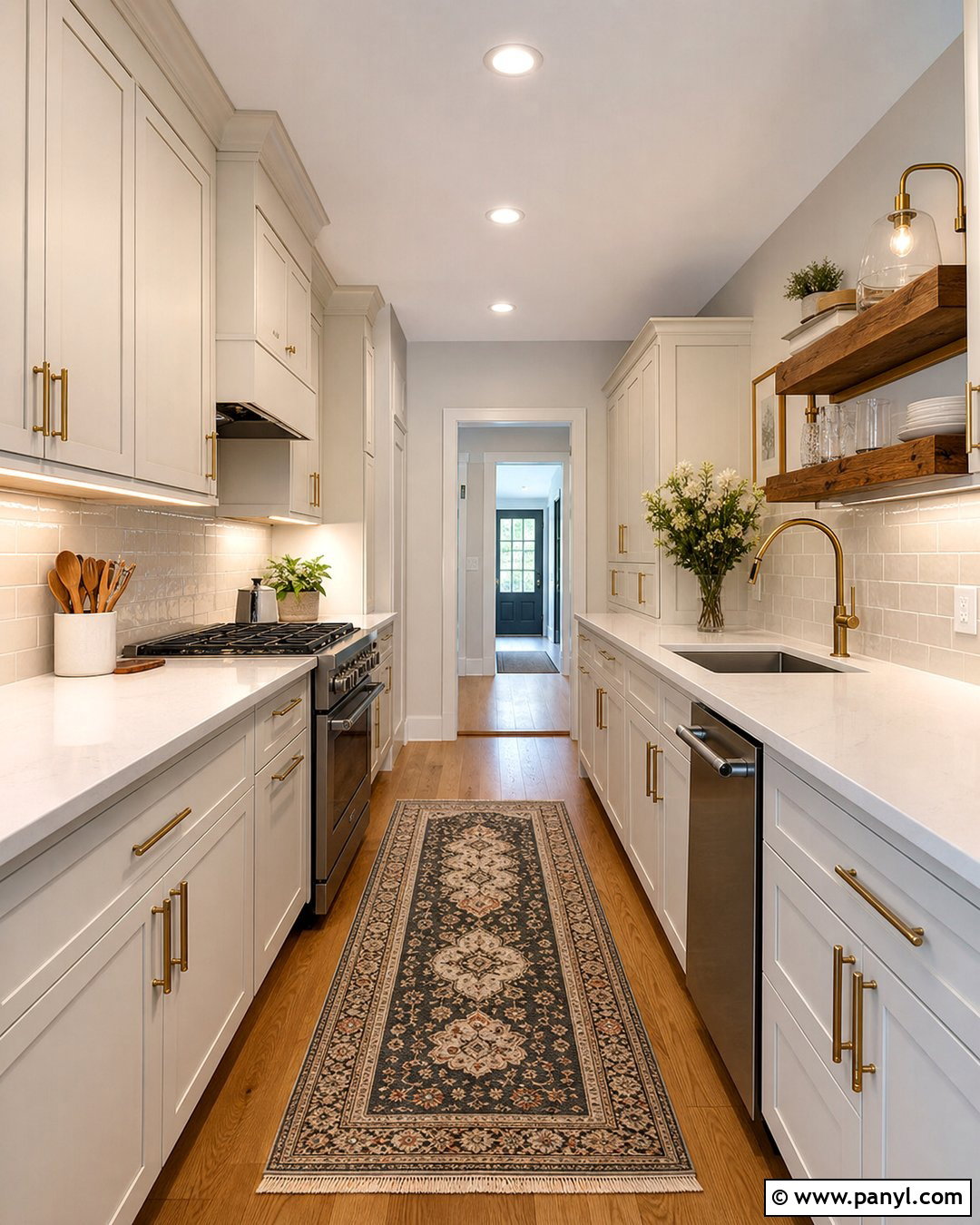 Light Grey Kitchen Walls In A Galley Kitchen - 30 light grey kitchen walls