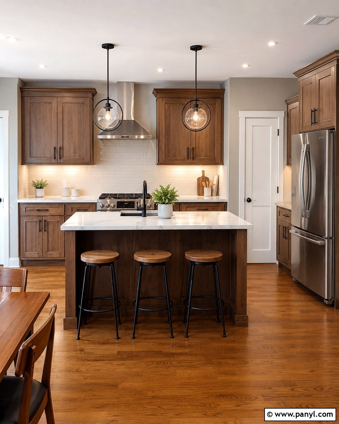 20 Light Grey Kitchen Walls Brown Cabinets for a Warm, Modern Look