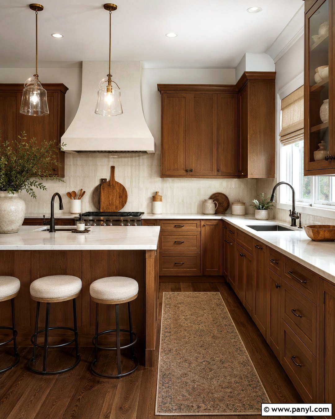Light Grey Kitchen Walls With Brown Cabinets And Cream Backsplash - 20 Light Grey Kitchen Walls Brown Cabinets