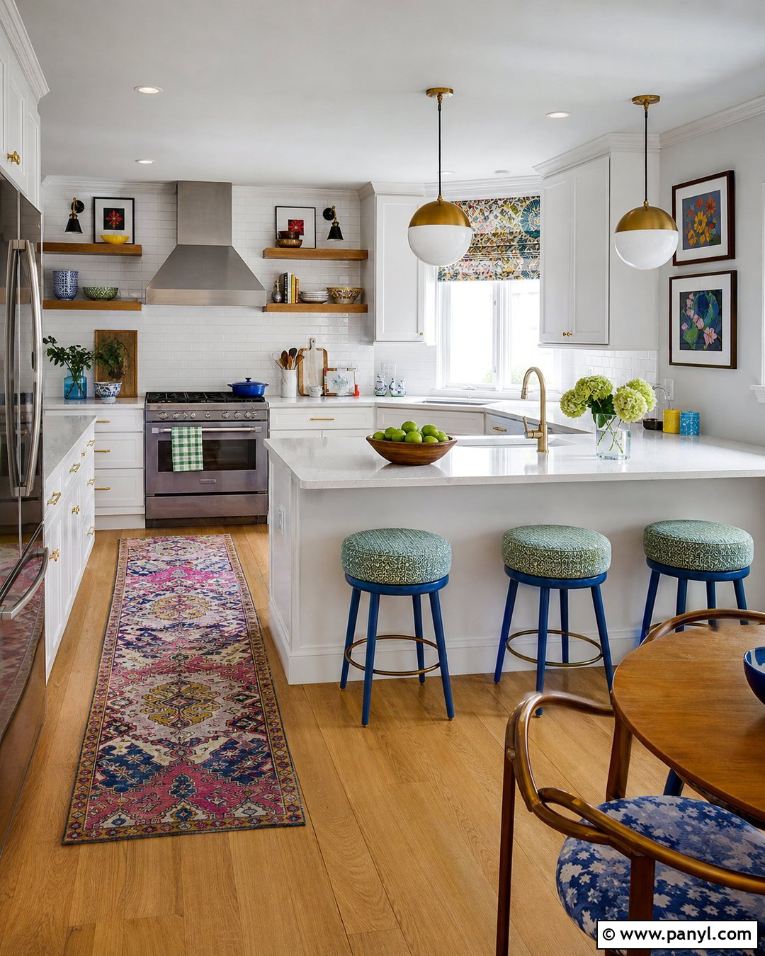 Light Grey Kitchen Walls With Colorful Decor - 30 light grey kitchen walls