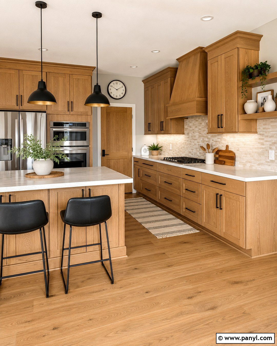 Light Grey Kitchen Walls With Flat Panel Brown Cabinets - 20 Light Grey Kitchen Walls Brown Cabinets