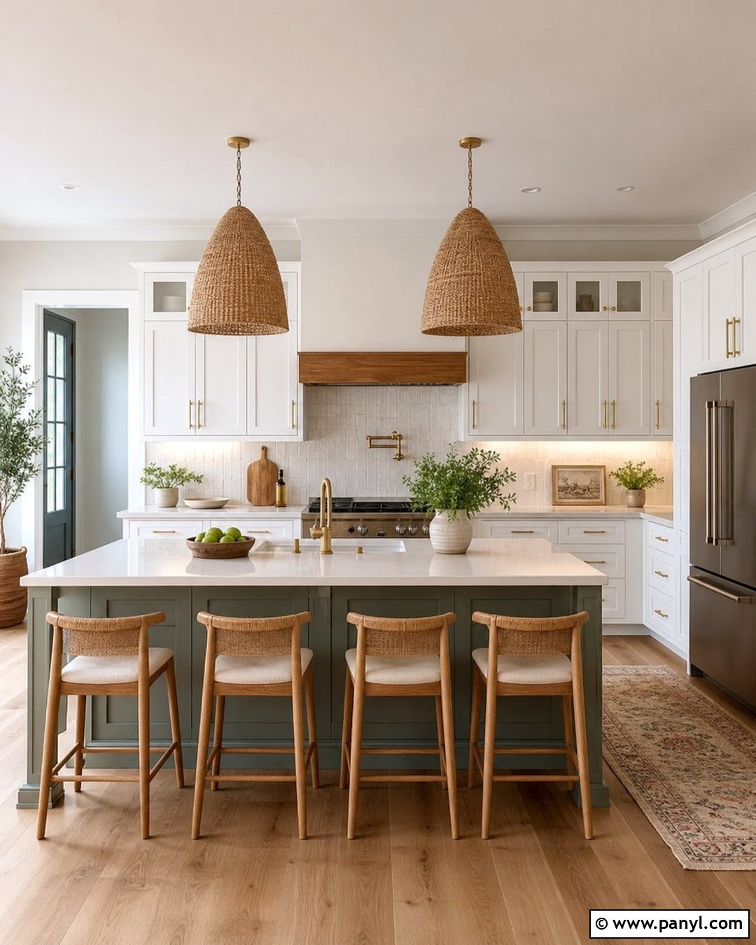 Light Grey Kitchen Walls With Green Island - 30 light grey kitchen walls