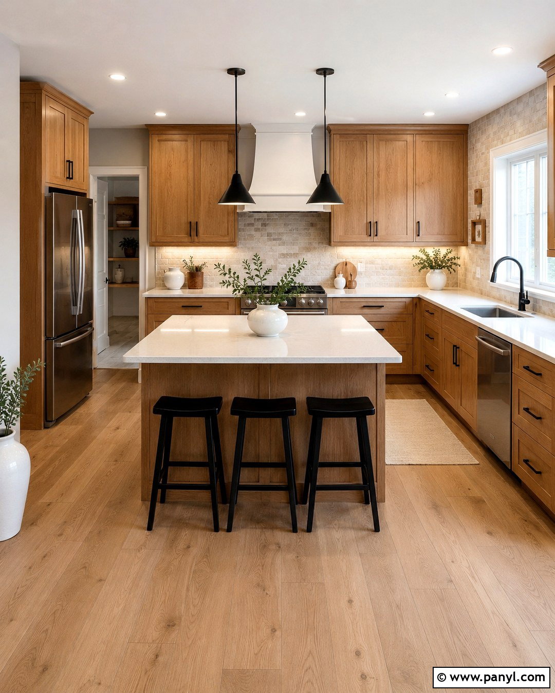Light Grey Kitchen Walls With Honey Oak Cabinets - 20 Light Grey Kitchen Walls Brown Cabinets