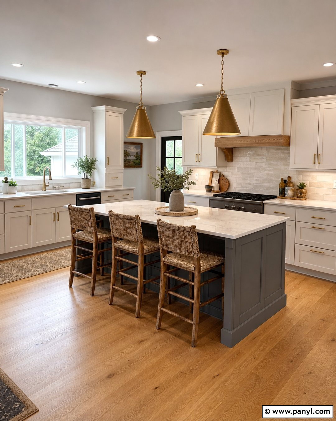 Light Grey Kitchen Walls With Oak Flooring - 30 light grey kitchen walls