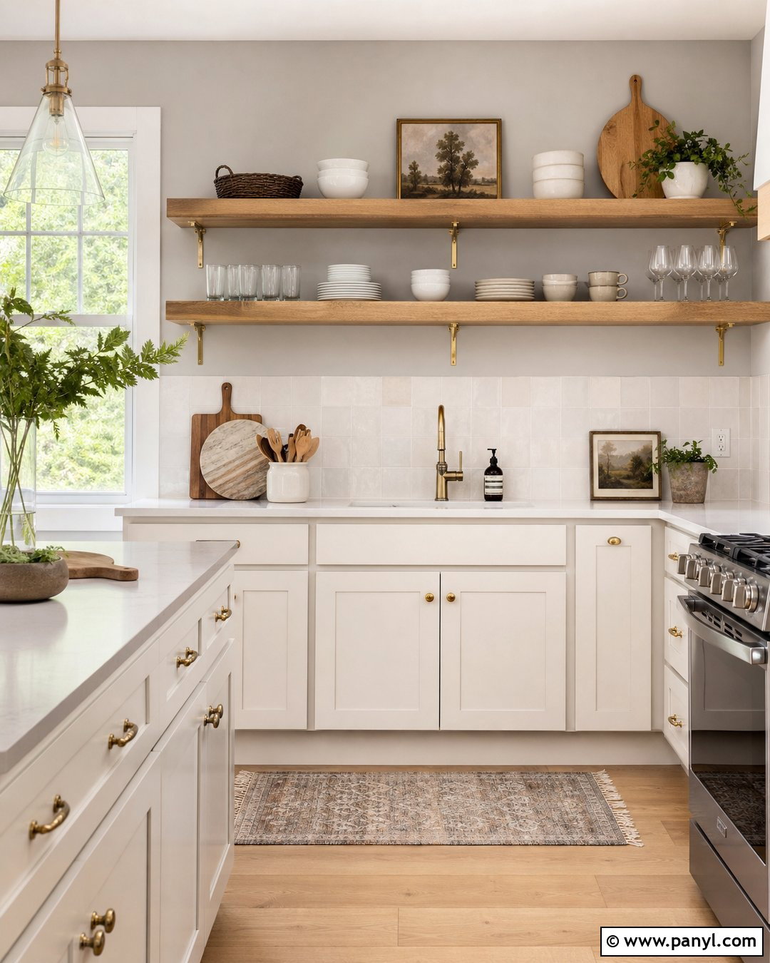 Light Grey Kitchen Walls With Open Shelving - 30 light grey kitchen walls