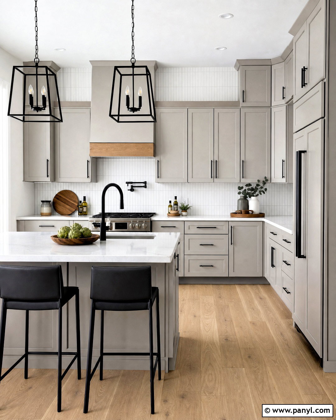 Light Grey Kitchen With Black Hardware - 20 light grey kitchen ideas