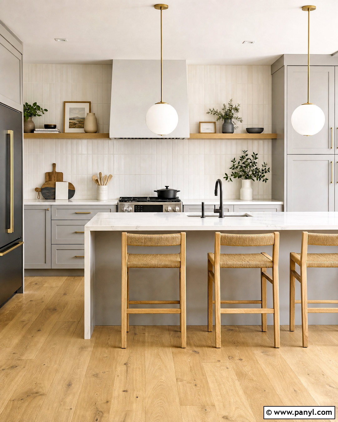 Light Grey Kitchen With Light Oak Floors - 20 light grey kitchen ideas