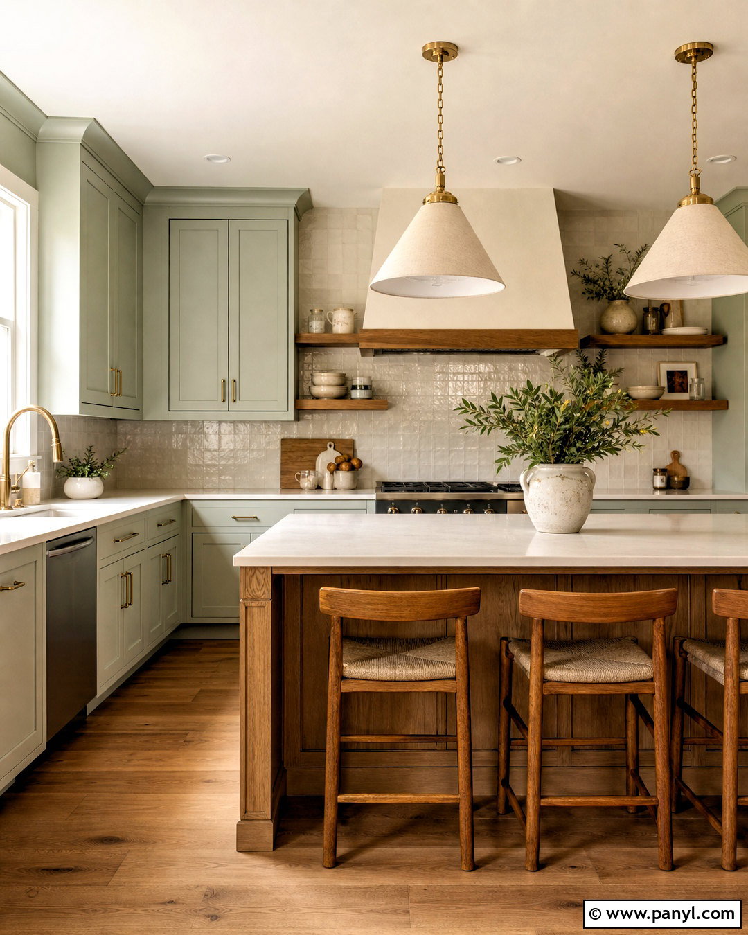Light Grey Kitchen With Warm Wood Accents - 20 light grey kitchen ideas