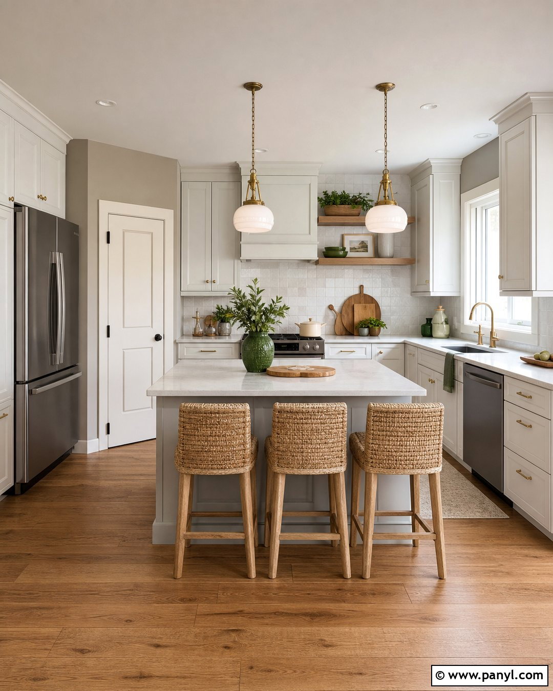 Light Grey Kitchen With White Cabinets - 35 light grey wall paint ideas