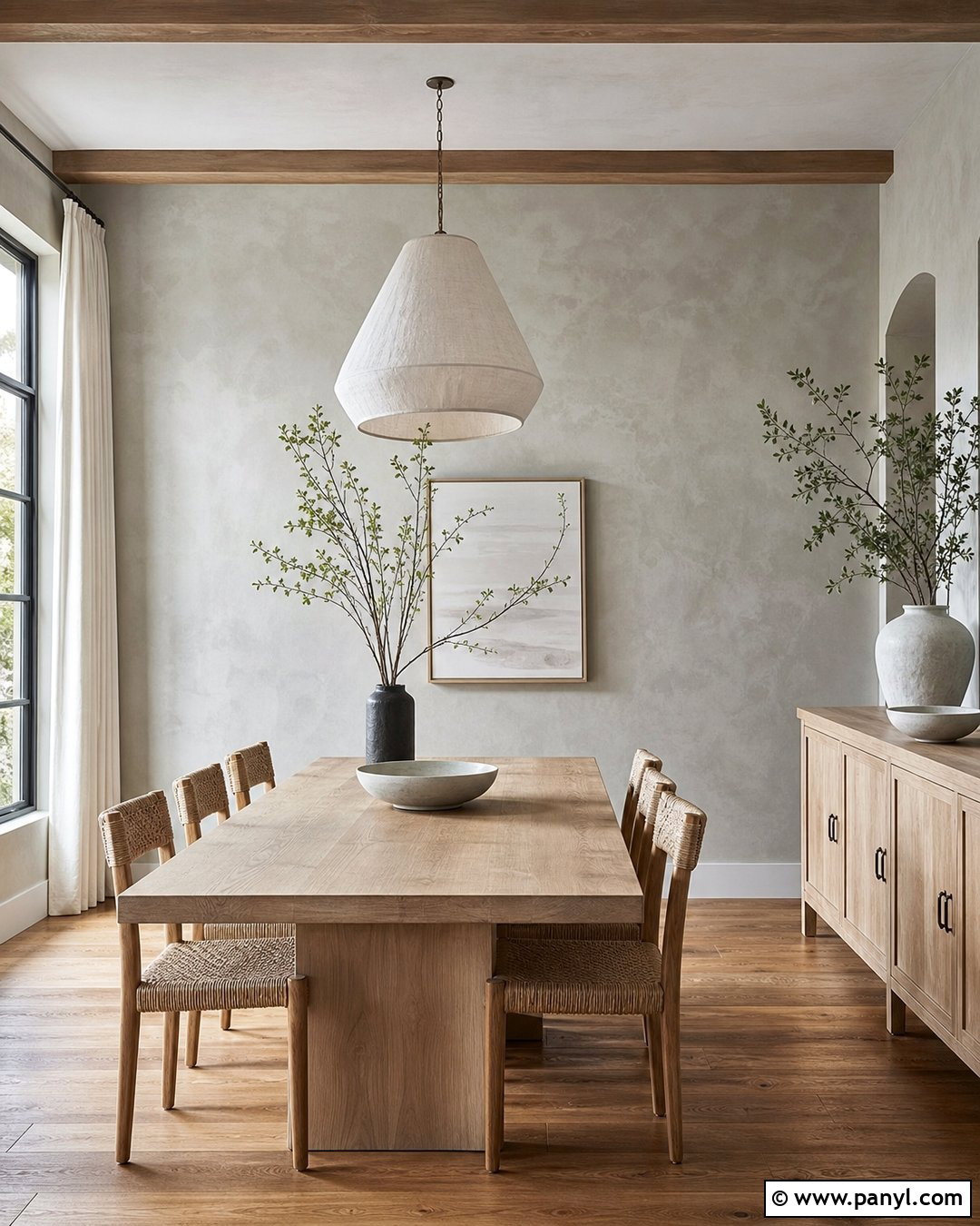 Light Grey Limewash Dining Room - 25 Limewash Grey Wall Ideas