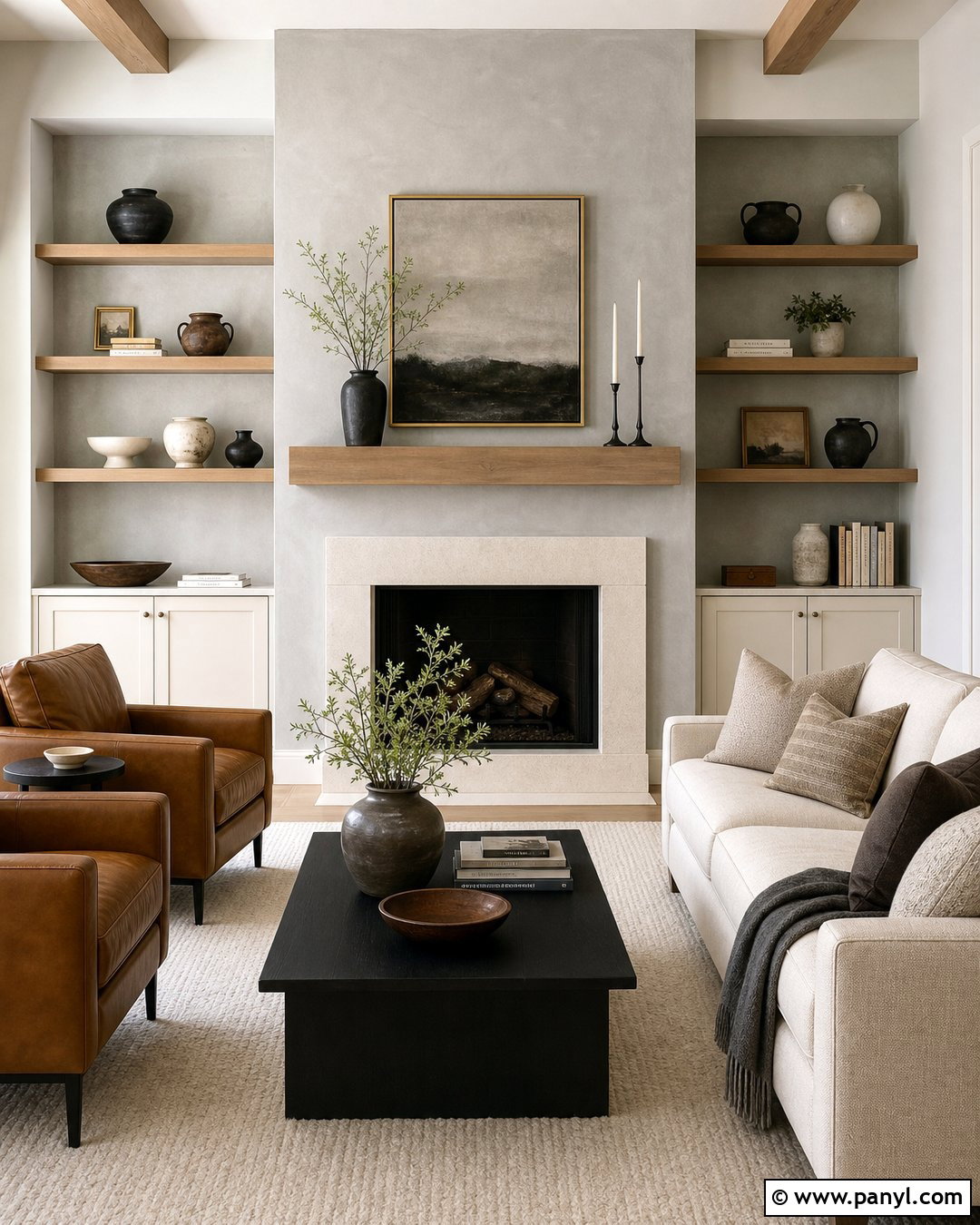 Light Grey Limewash Fireplace Wall - 25 Light Grey Limewash Walls