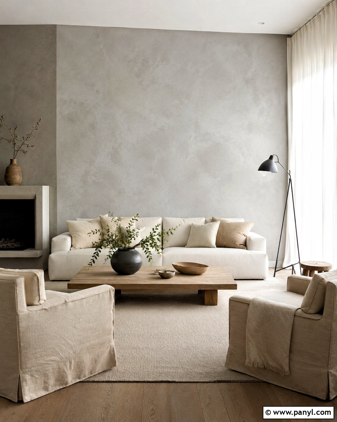 Light Grey Limewash Living Room - 40 Grey Limewash Walls