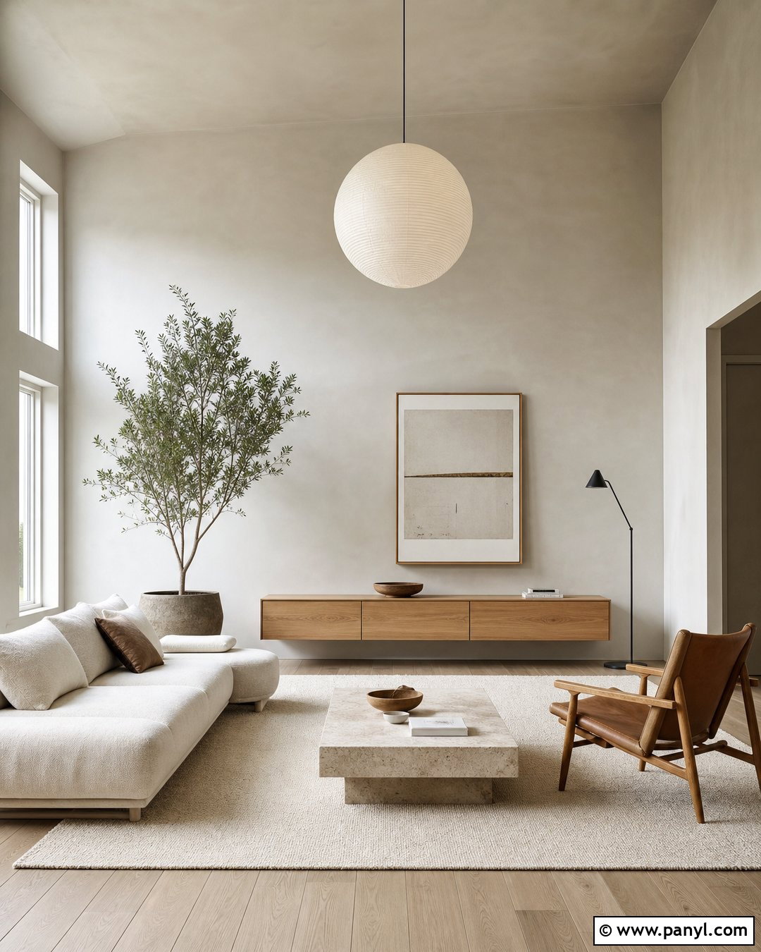 Light Grey Limewash Minimalist Room - 25 Light Grey Limewash Walls
