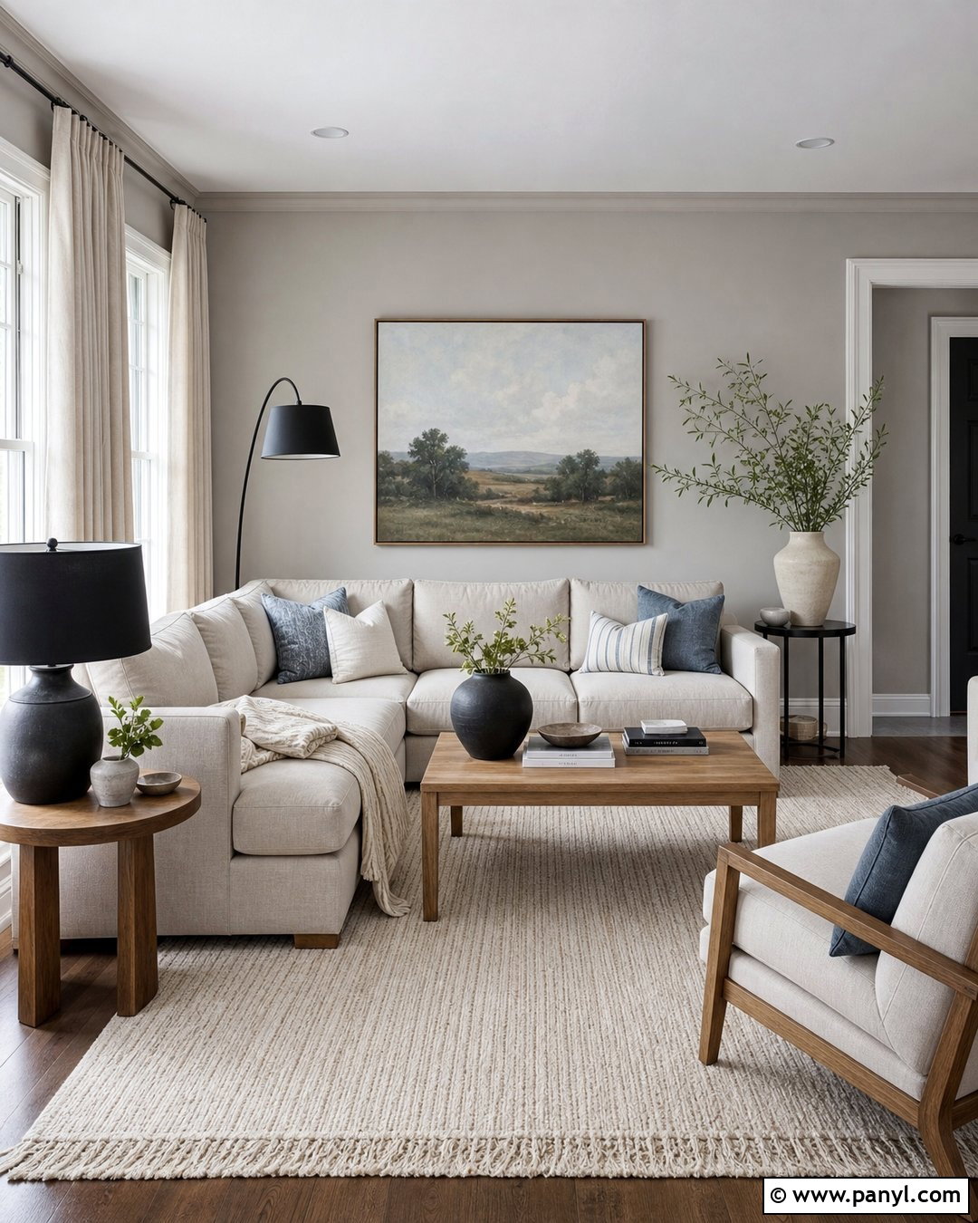 Light Grey Living Room Walls - 50 grey wall ideas