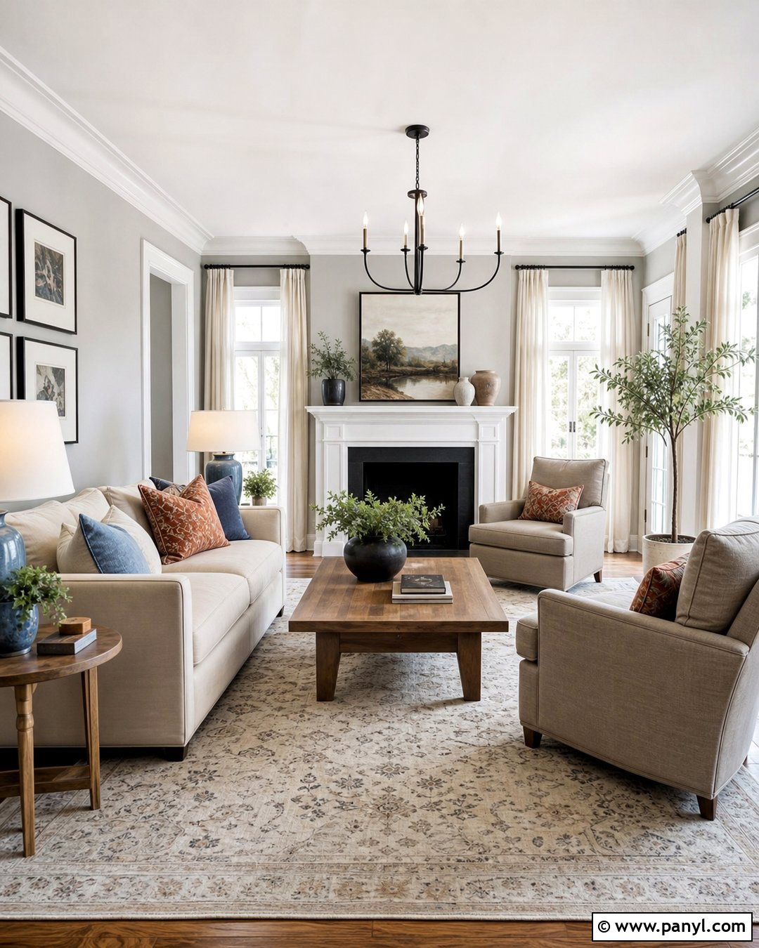 Light Grey Living Room Walls With White Trim - 25 White Grey Walls