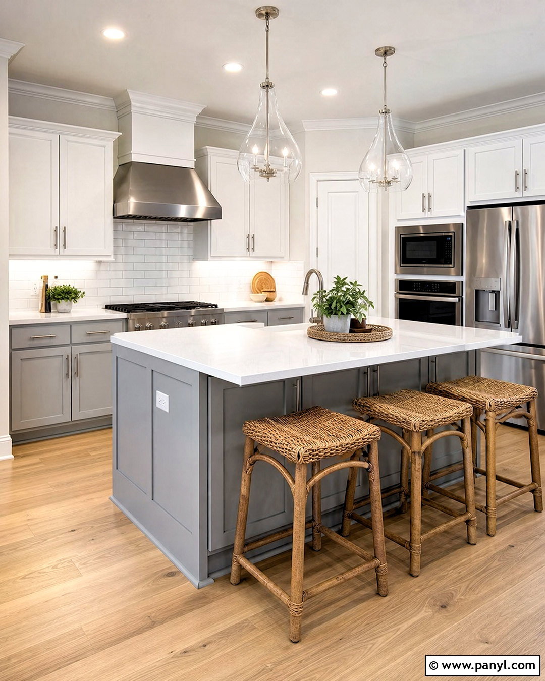 Light Grey Lower Cabinets With White Upper Cabinets - 20 light grey and white kitchen ideas