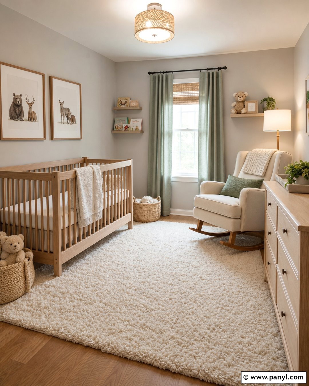 Light Grey Nursery With Soft Sage - 35 light grey wall paint ideas