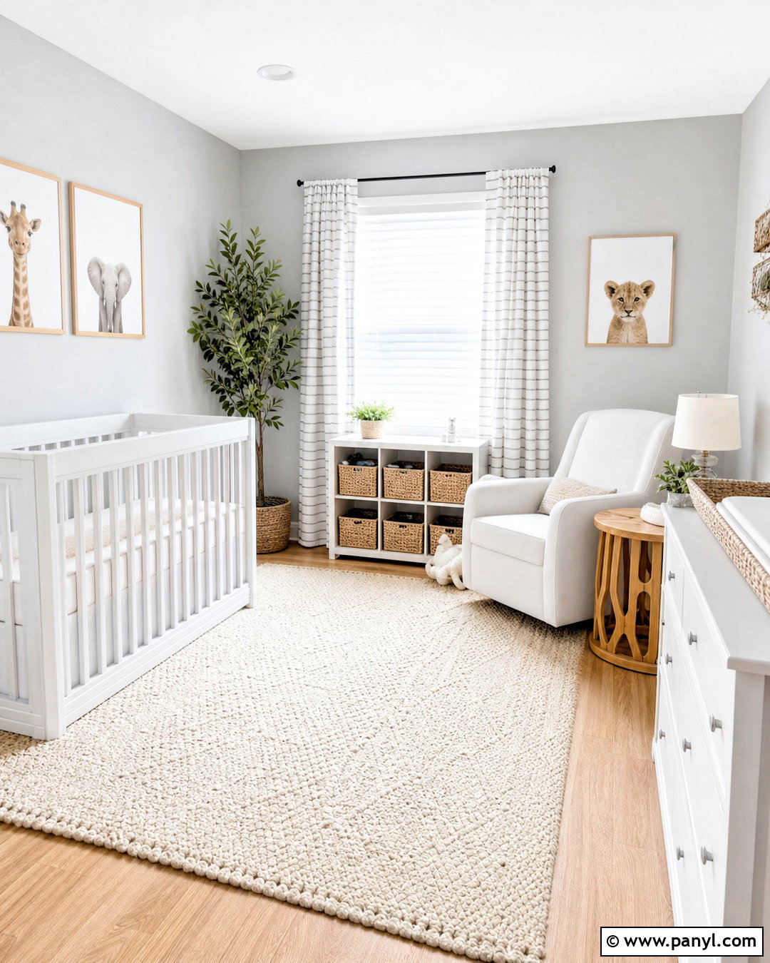 Light Grey Nursery With White Furniture - 20 grey nursery ideas