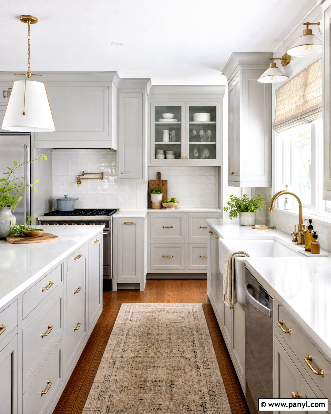 Light Grey Shaker Kitchen With White Quartz - 20 light grey and white kitchen ideas