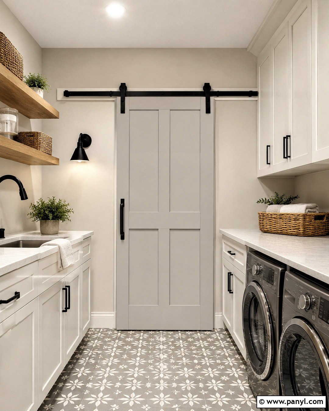 Light Grey Sliding Barn Door - 20 light grey doors interior ideas