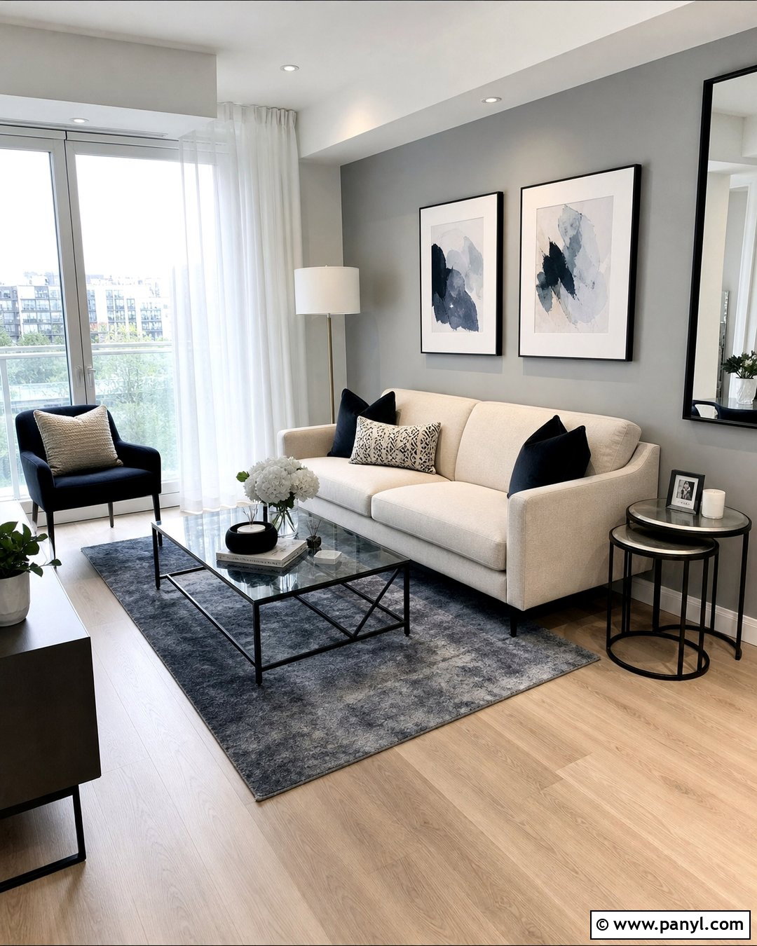 Light Grey Small Living Room Accent Wall - 35 grey accent wall ideas