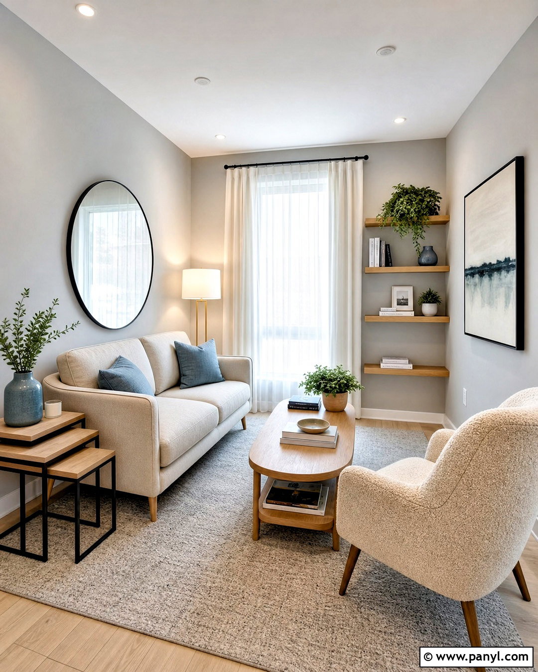 Light Grey Small Living Room With Cream Furniture - 20 light grey interior ideas