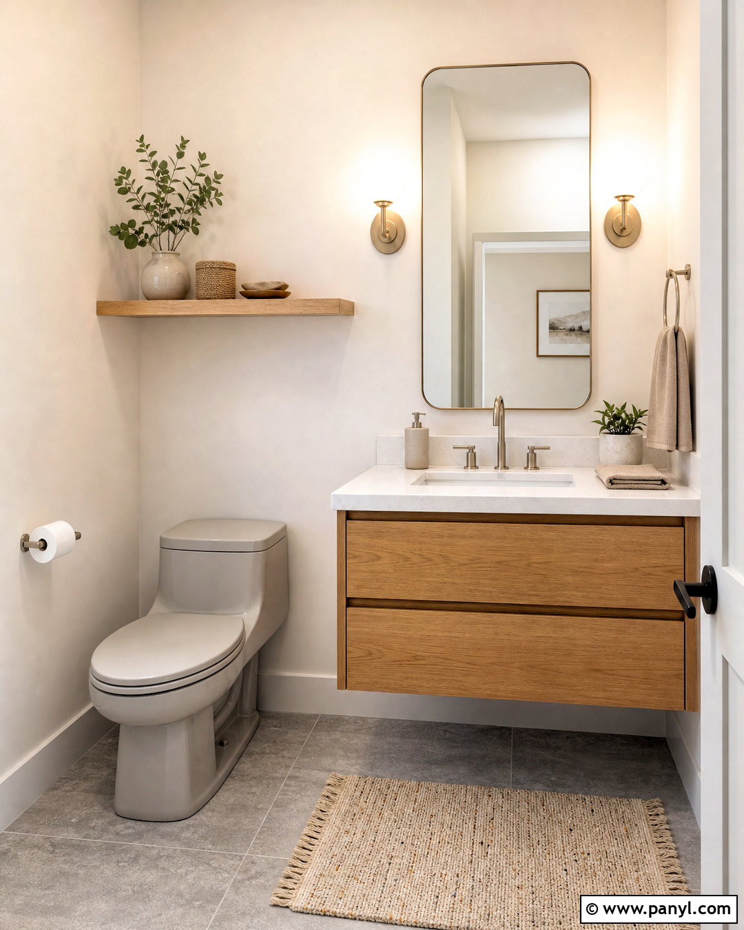 Light Grey Toilet Room - 20 grey toilet ideas