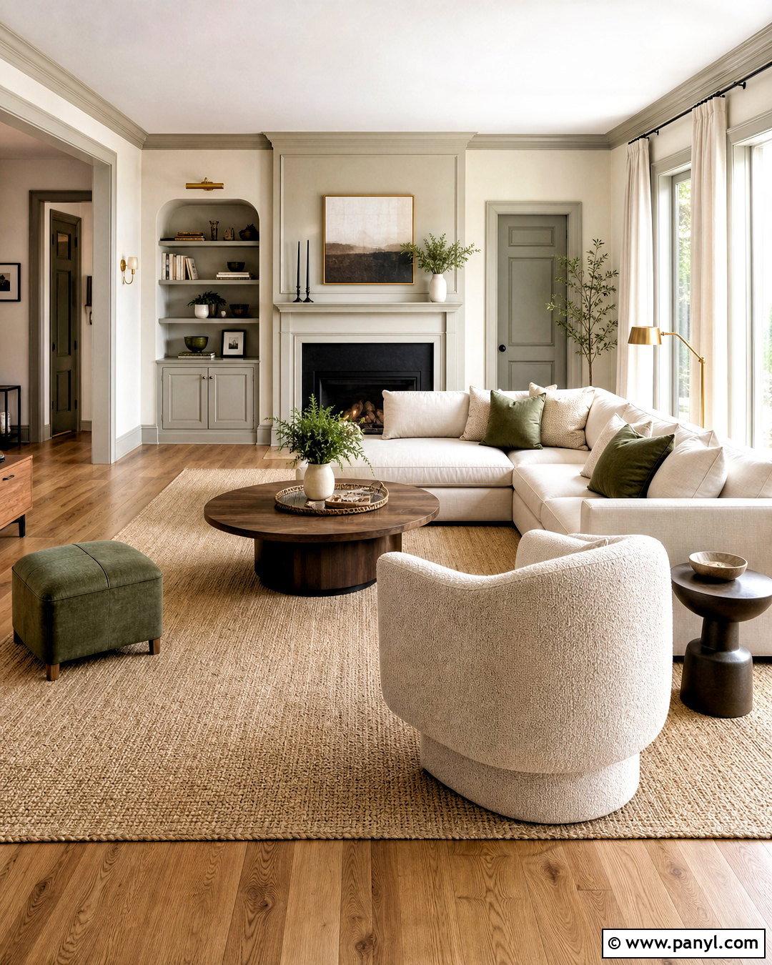 Light Grey Trim With Beige Walls - 20 grey trim interior ideas