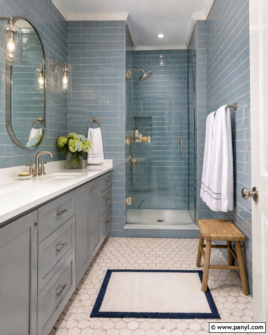 Light Grey Vanity With Blue Tile - 20 light grey vanity bathroom ideas